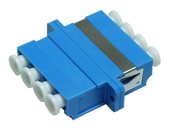 ADA-LCQUADBLUE-W Fiberworks AS  Adapter SM LC-QUAD Blue With flange, metall clip, Zr. sleeve